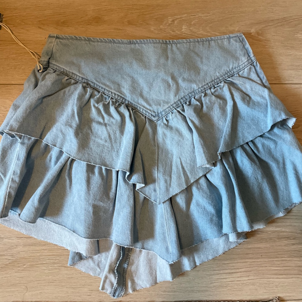 West of Melrose denim skirt